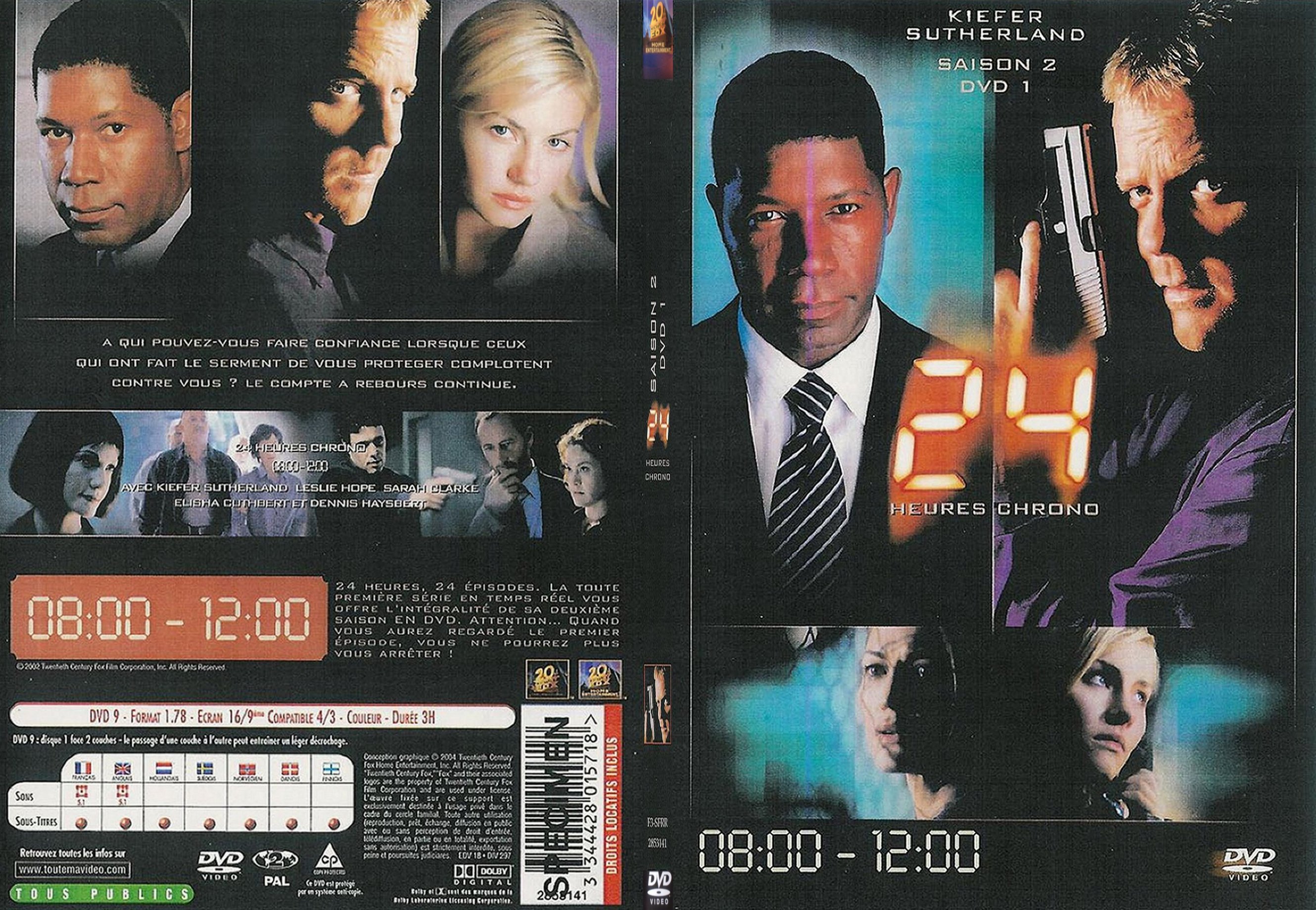 Jaquette DVD 24 heures chrono - Saison 2 dvd 1 - slim